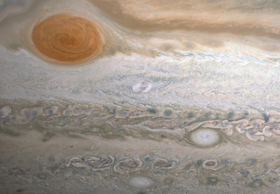 Storms in Jupiters Southern Hemisphere