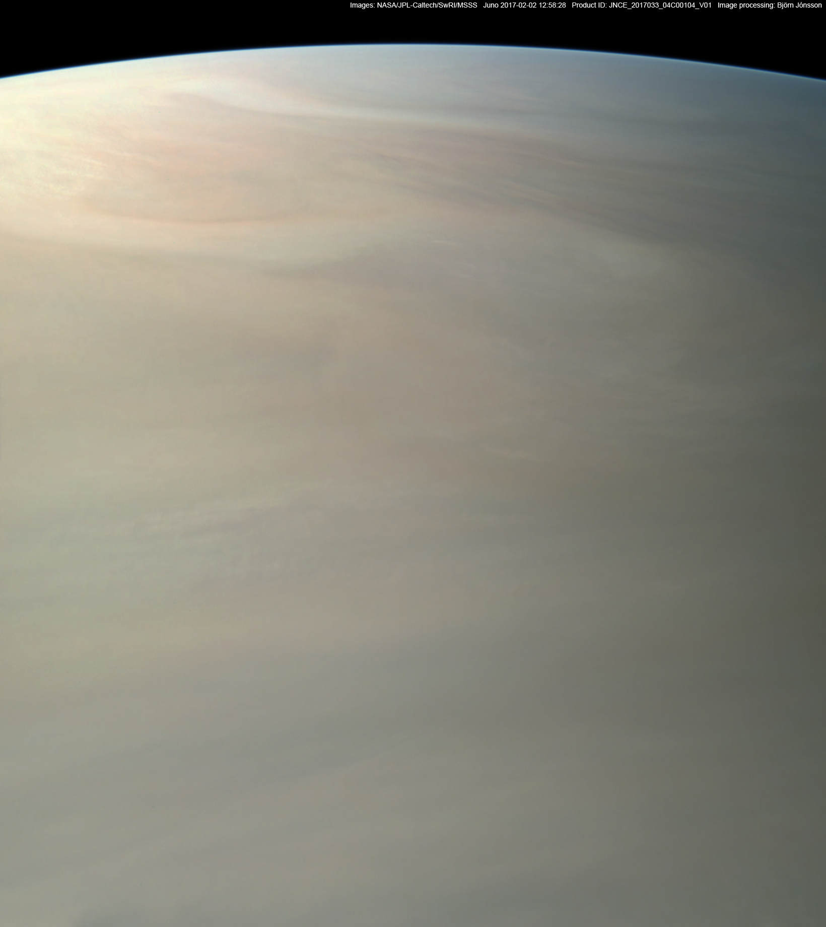 Pj4 Image 104 Turbulence Hot Spot True Color Mission Juno